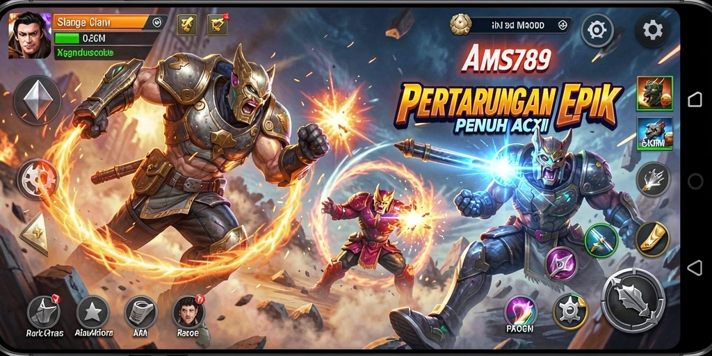 Tampilkan aksi bertarung intens dalam AMS789.