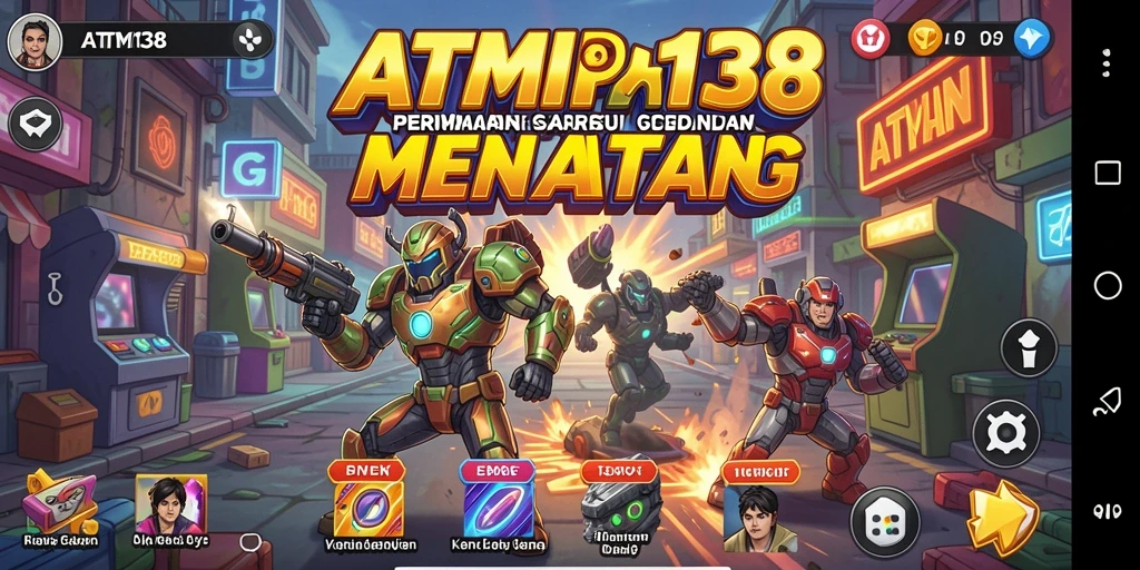 Screenshot gameplay ATM138 menampilkan keseruan dalam menyelesaikan level Arcade.