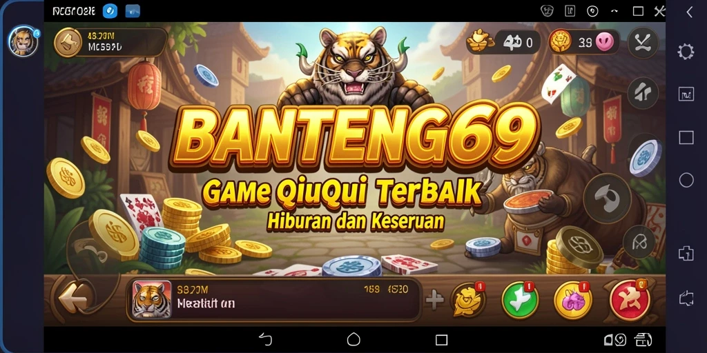 Tampilan menarik dari gameplay QiuQiu di BANTENG69.
