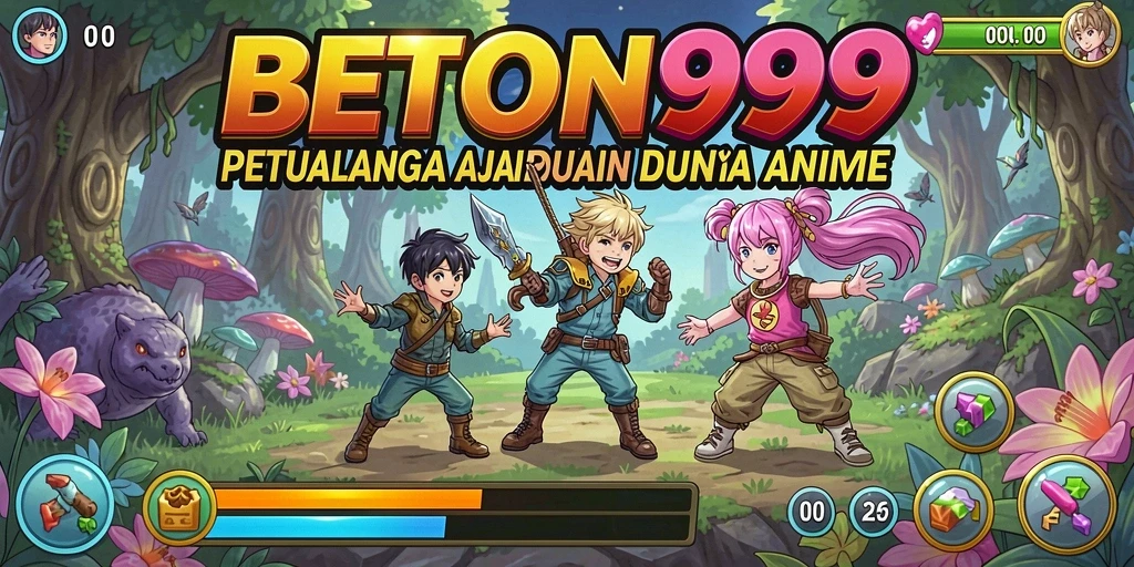 Tampilan gameplay seru dan karakter menawan di BETON999.
