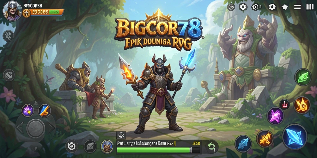 Tampilan gameplay RPG yang menakjubkan di BIGCOR78.