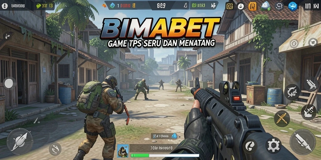 Tampilan gameplay seru dalam BIMABET dengan aksi tembak-menembak.