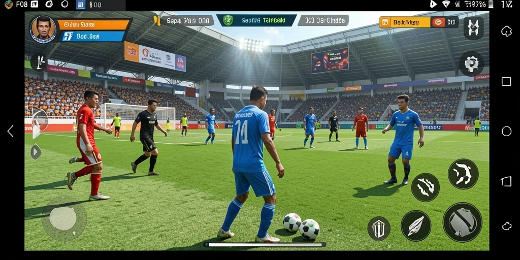 Tampilan gameplay F08 yang mendebarkan dengan aksi di lapangan.