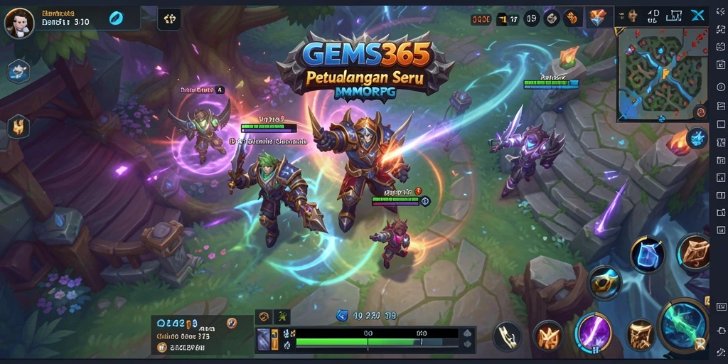 Tampilan menarik dari gameplay GEMS365 dalam dunia MMORPG.