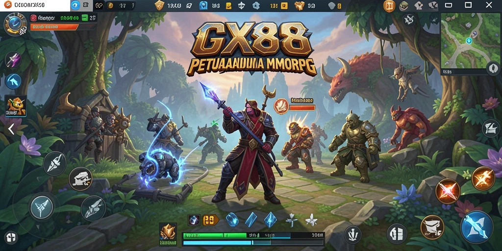 Gameplay seru dalam dunia MMORPG GX88 yang penuh aksi.