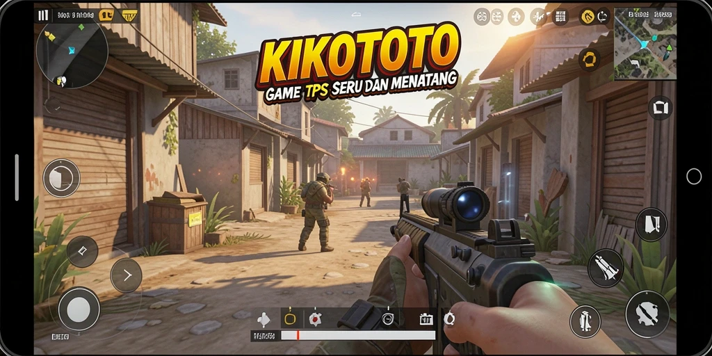 Tangkapan layar gameplay KIKOTOTO dengan aksi pertempuran seru.