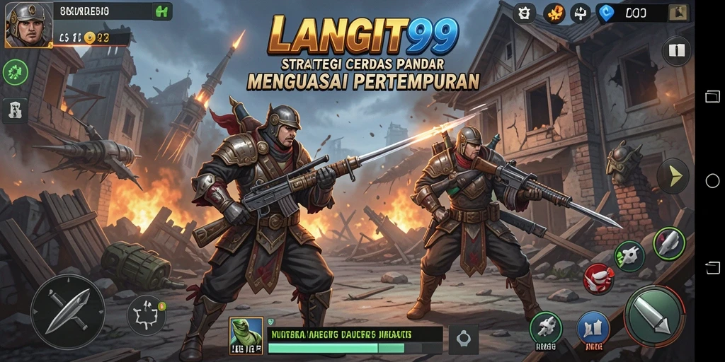 Tampilan gameplay strategis LANGIT99 dengan pertempuran yang seru.