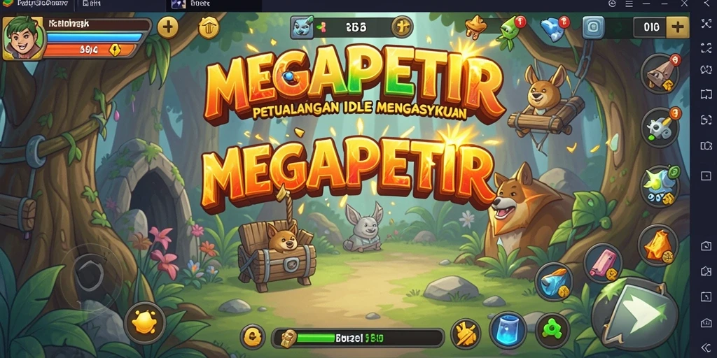 Screenshot gameplay MEGAPETIR menampilkan aksi santai dan menyenangkan.