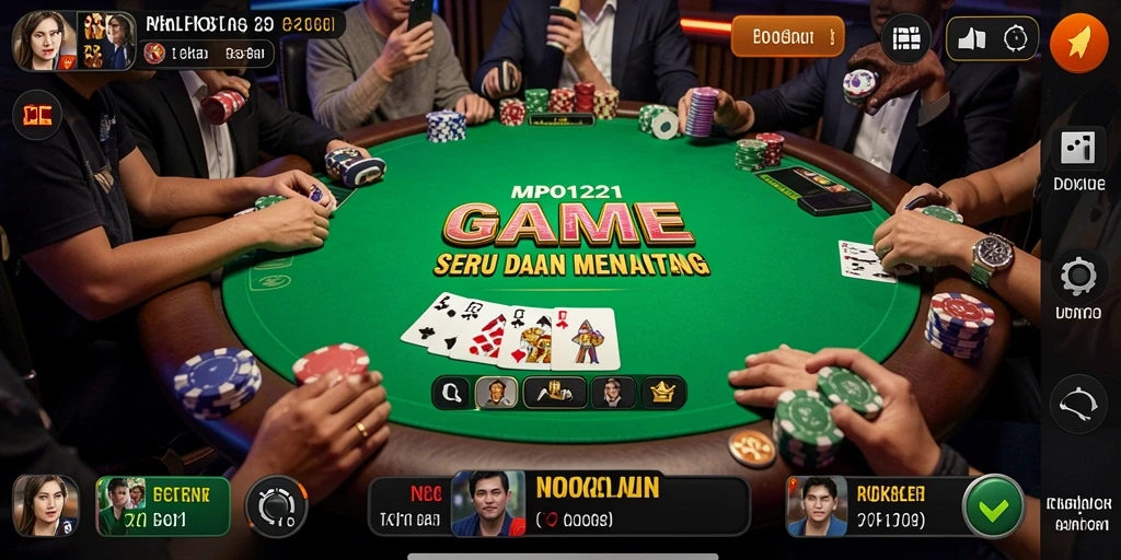 Gameplay seru Poker di MPO1221 dengan grafis menawan