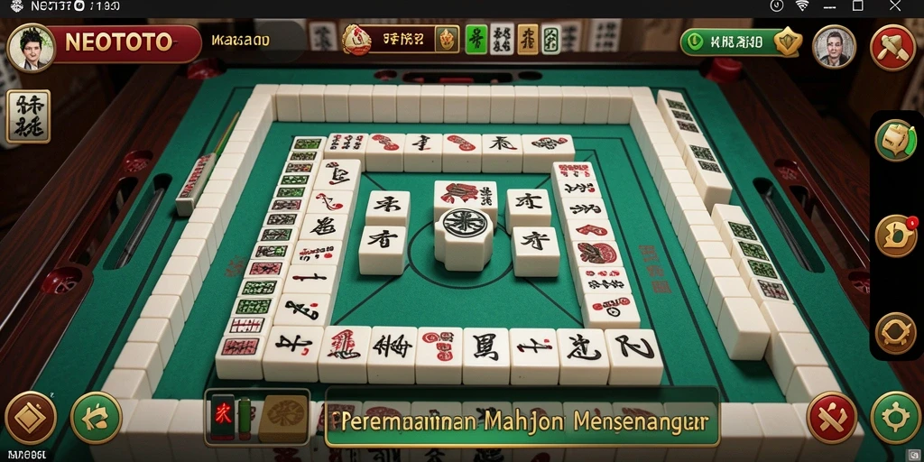 Screenshot gameplay NEOTOTO yang memperlihatkan keseruan permainan Mahjong.