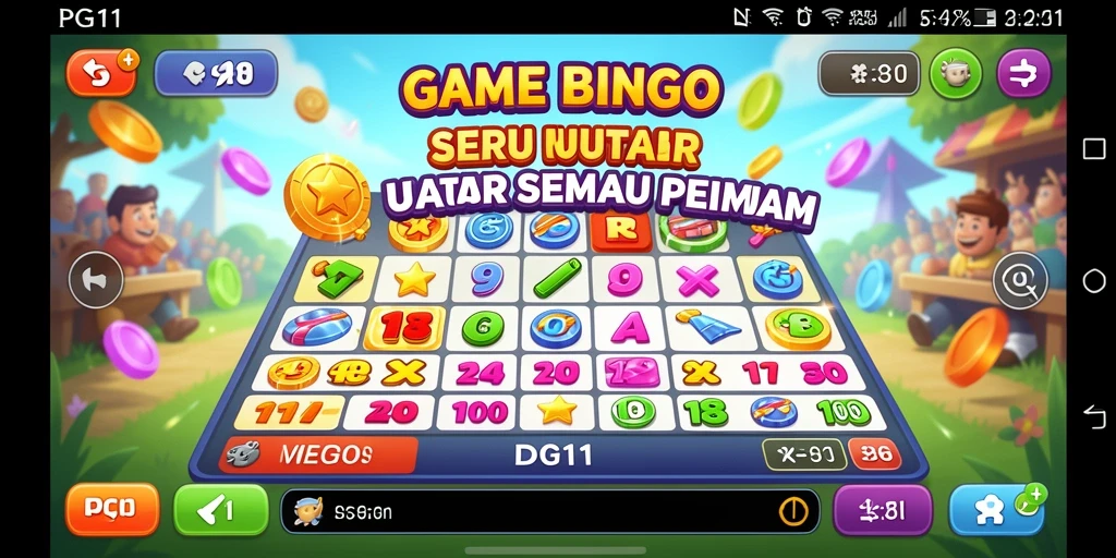 Tampilan gameplay Bingo yang menarik dan seru di PG11.