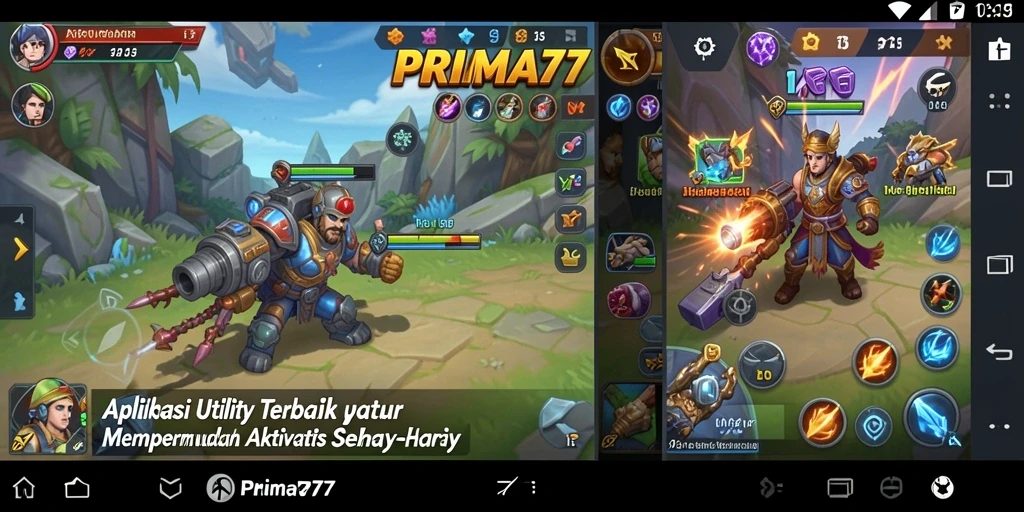Tampilan utama aplikasi PRIMA77 yang menampilkan fitur Utility yang bermanfaat.