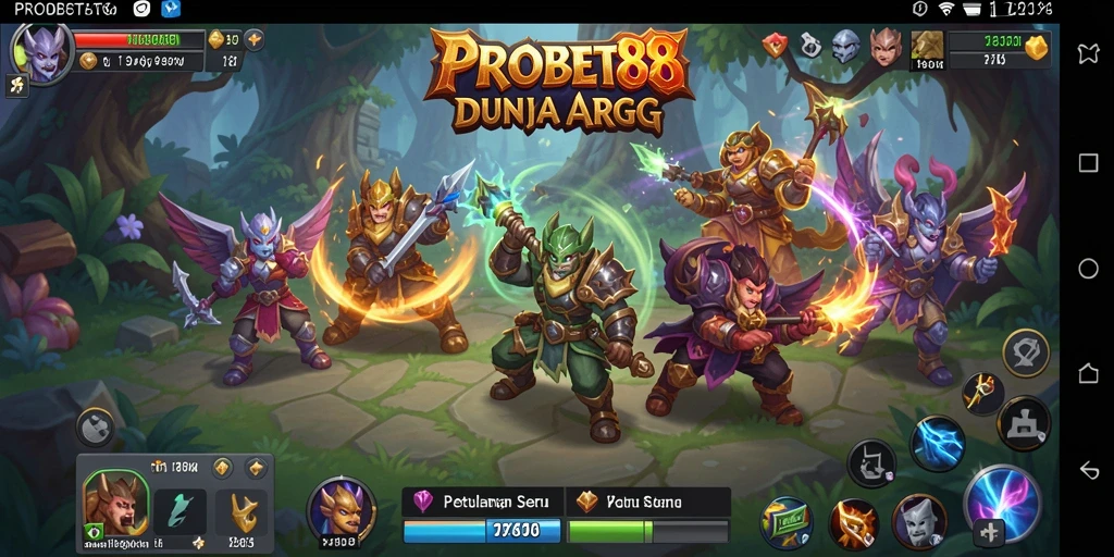 Tangkapan layar gameplay PROBET88 menunjukkan aksi seru dalam arena pertempuran ARPG.