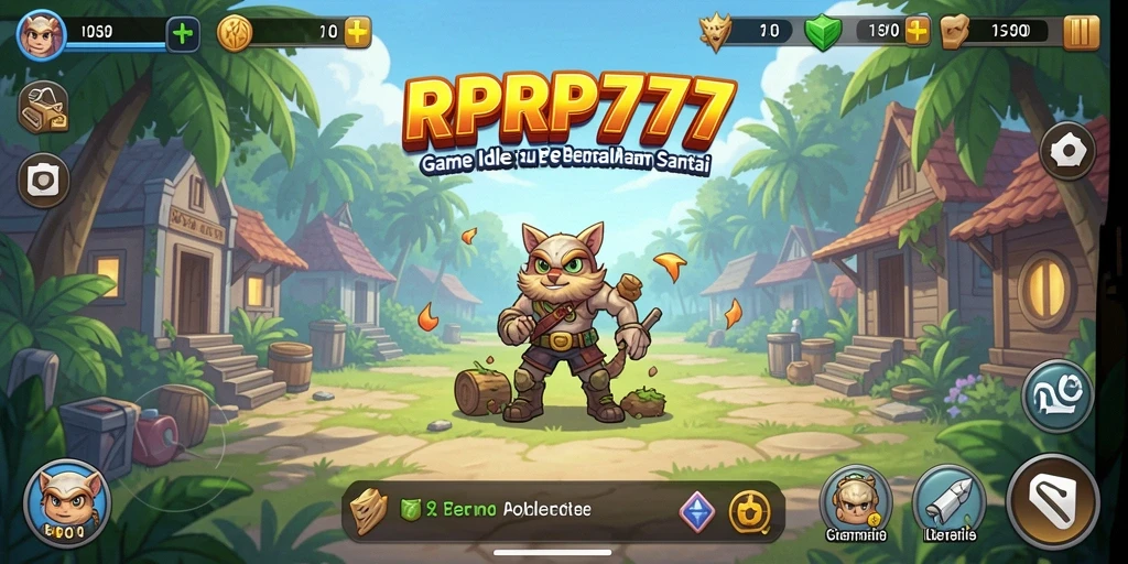 Screenshot utama RPRP777 menampilkan gameplay Idle yang menyenangkan dan interaktif.