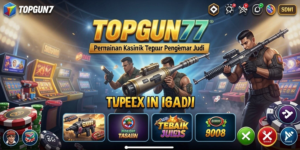 Tampilan menarik dan gameplay seru dalam TOPGUN77.