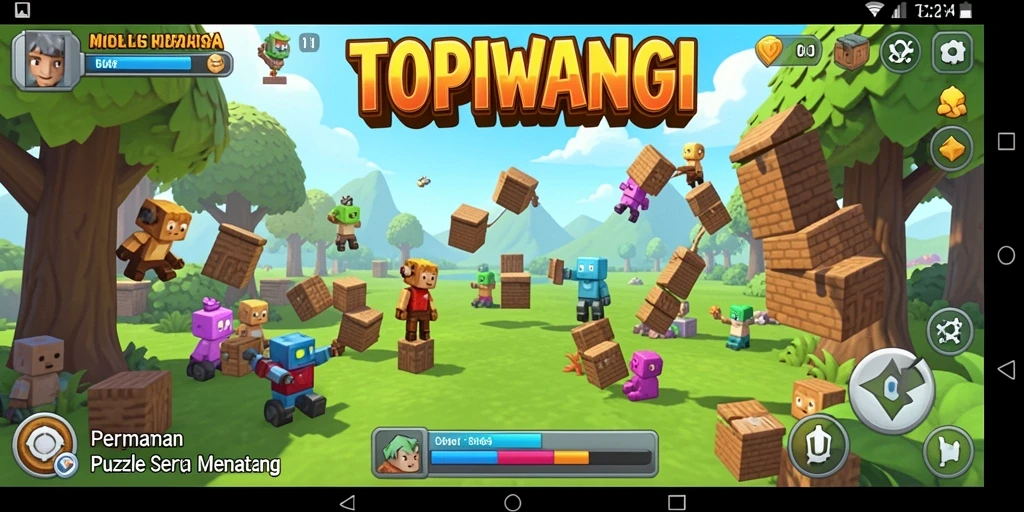 Tampilan gameplay TOPIWANGI dengan teka-teki yang menarik.