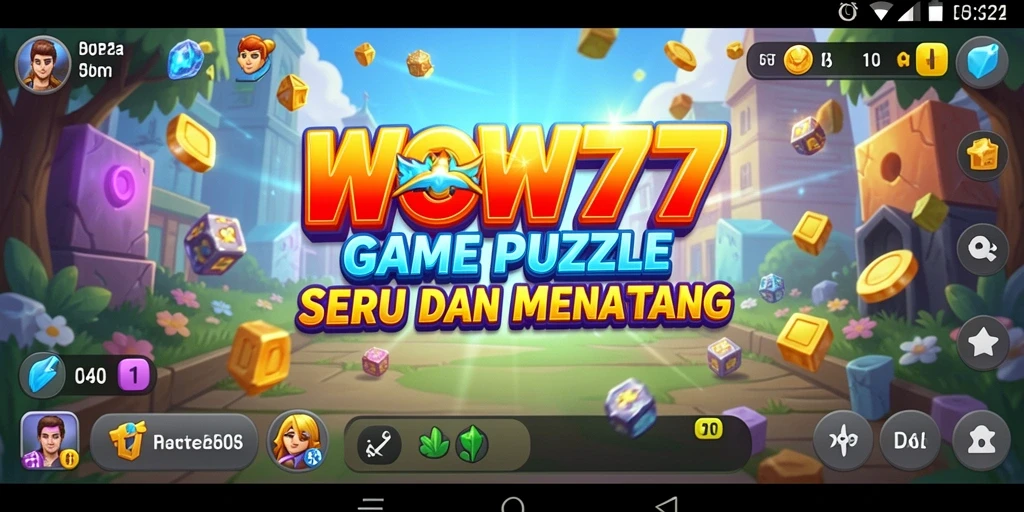 Tampilan gameplay WOW77 menunjukkan keseruan bermain puzzle.